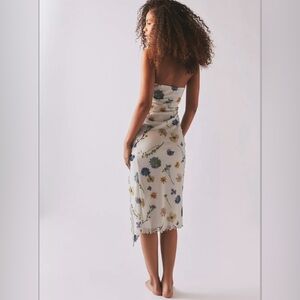 Urban outfitters exclusive mesh strapless midi dress